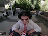 VR Conk: Curvy Brunette Princess Leia Rides a Cock To Creampie in Cosplay Parody